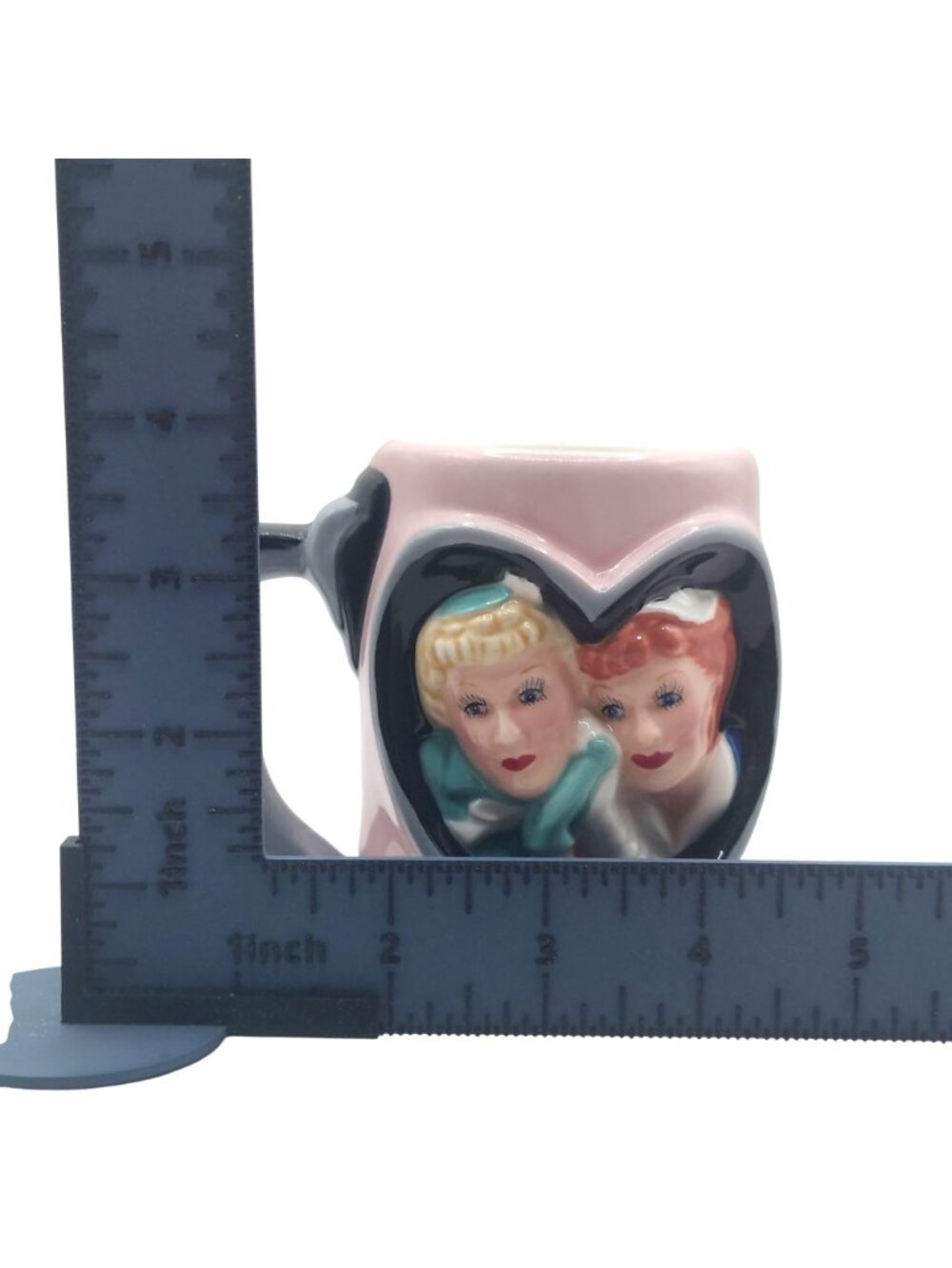 I Love Lucy Coffee Mug 3D Sculpted Ceramic Lucy & Ethel Friends Forever Vandor - Picture 9 of 10